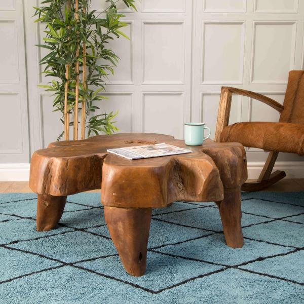 Natural Teak Root Coffee Table