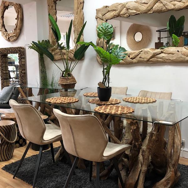 Leila Branchwood Rectangular Dining Table 180cm
