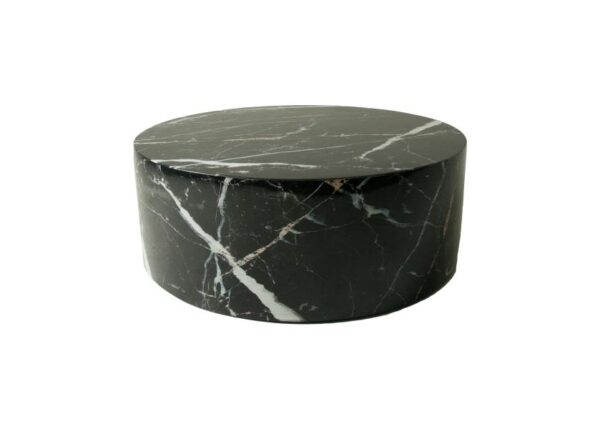 Marble Plinth Coffee Table - Black