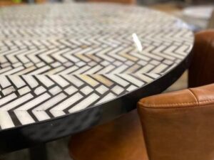 page_3703.jpg Round Dining Table - Mono Inlay Print