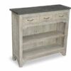 Bergen Low Open Bookcase with Faux Concrete Top