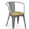 RE-Engineered Navy Chair Mango Seat Gunmetal