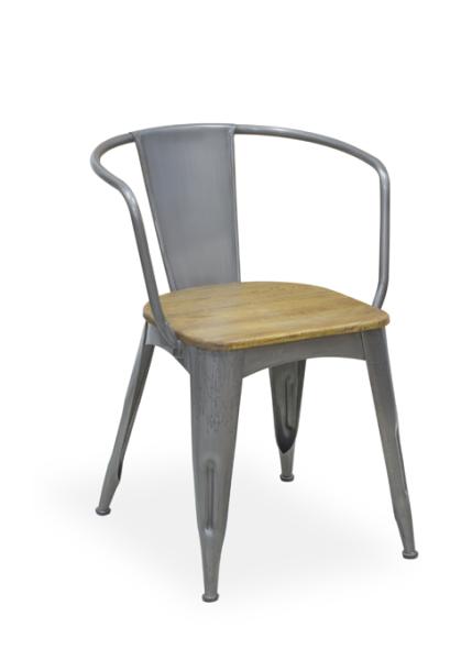 RE-Engineered Navy Chair Mango Seat Gunmetal