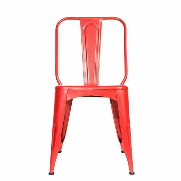 RE-engineered Tolix Chair Industrial Red