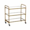 Gatsby Drinks Trolley Gold with Glass shelves