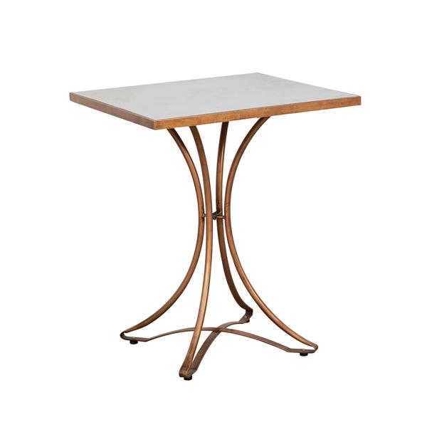 Gatsby Square Cafe Table 60X60 Copper w Ceramic Top