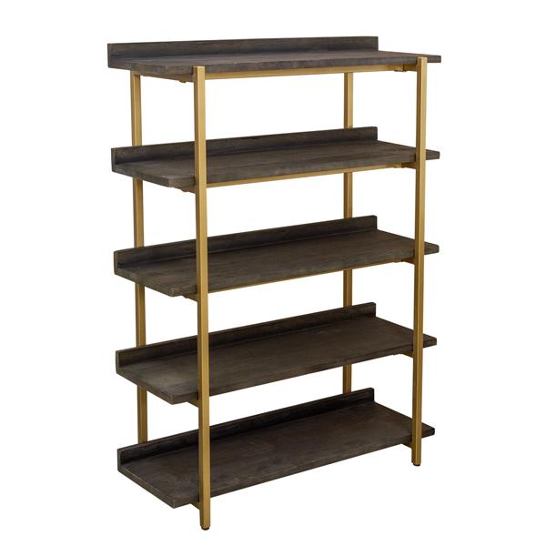 Gatsby Tall Shelf Unit Black and Gold
