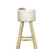 Kampala Tall Bar Stool High Round Seat natural legs
