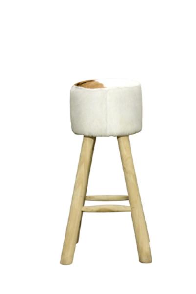 Kampala Tall Bar Stool High Round Seat natural legs