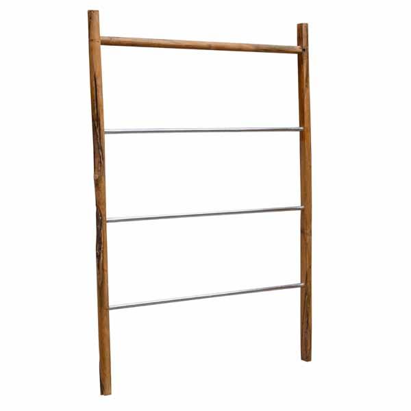 Natural Teak Root Textile Ladder
