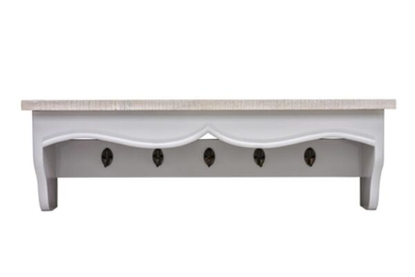 Cottonwood Hall Rack / Hat Shelf French Grey