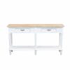 Cottonwood 2 Drawer Console Table with Shelf Antique White