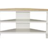 Cottonwood Corner TV Unit 2 Shelves Antique White
