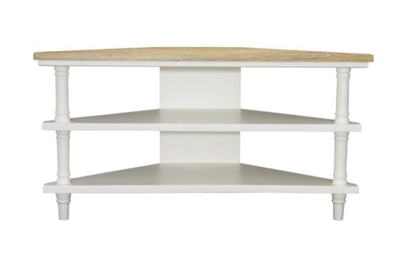 Cottonwood Corner TV Unit 2 Shelves Antique White