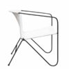 Solid Leather Lazy Chair White