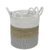Set of 3 White Top Baskets