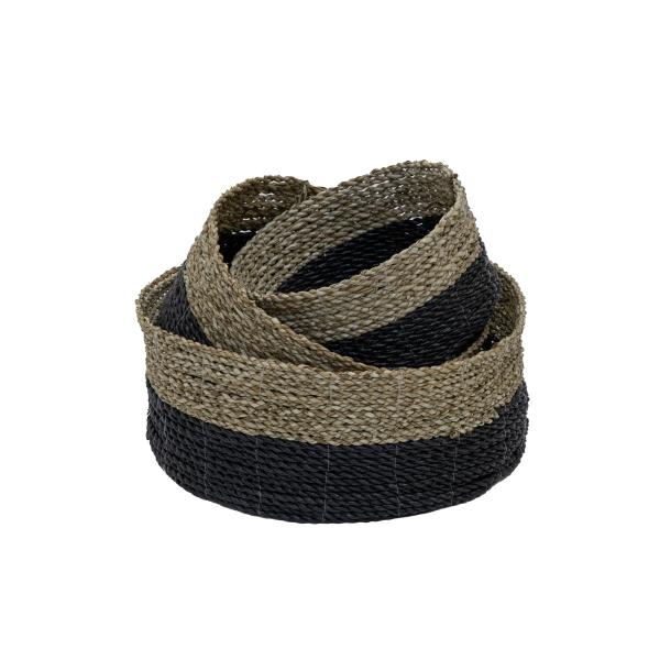 page_4299.jpg Set of 3 Charcoal & Natural Flat Tray Baskets