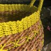Yellow Cross Stitch basket