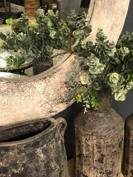 Set of 2 Eliptical Vase - Granite