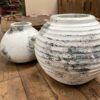 Ribbed Vase - Antique White (Pack of 2)
