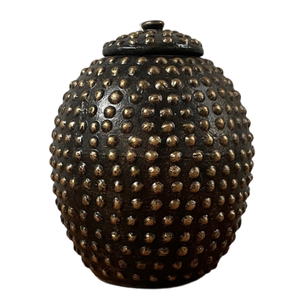 Set of Studded Pots - Black Gold (Pack of 2 sets)