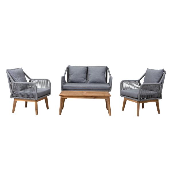 Berkeley Conversation Set with 2 Chairs + Bench (1 box)