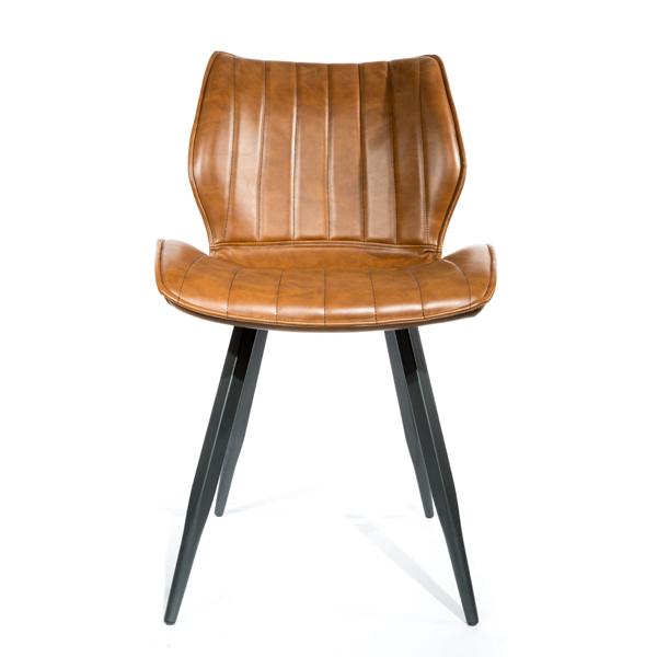 Alfa Dining Chair Vegan Leather Tan SET OF 2