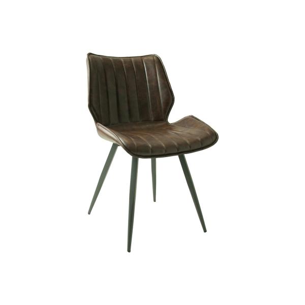 Alfa Dining Chair Vegan Leather Chestnut SET OF 2