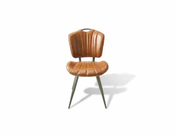 Healey Vegan Leather Chair Tan SET OF 2