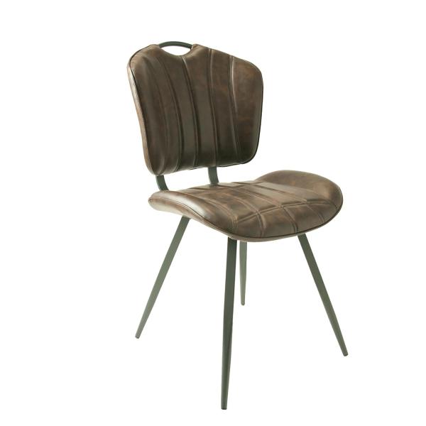 Healey Vegan Leather Chair Chestnut SET OF 2