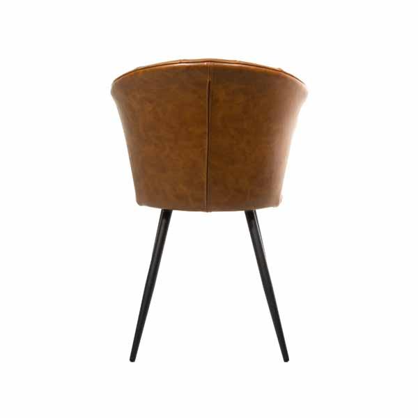Shelby Dining Chair Vegan Leather Tan SET OF 2