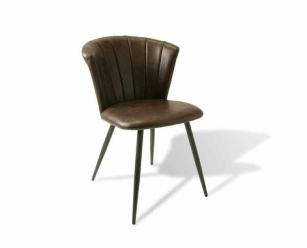 Shelby Dining Chair Vegan Leather Chestnut SET OF 2