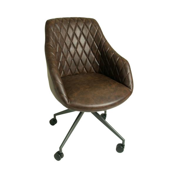 Focus Office Chair Chestnut Vegan Leather ( 1 x Box)