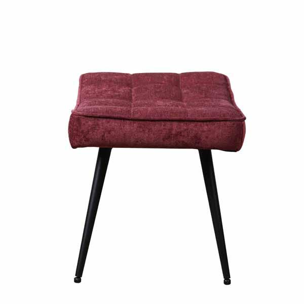 Pinto Footstool - Chenille Berry