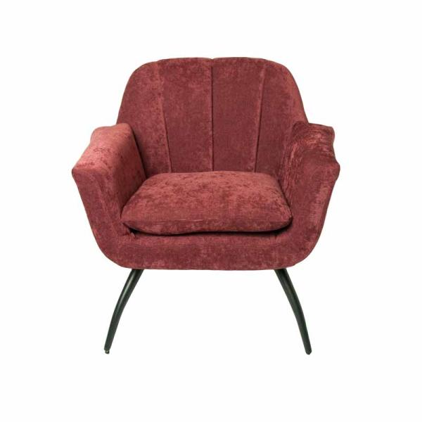Shelby Cocktail Chair - Chenille Berry