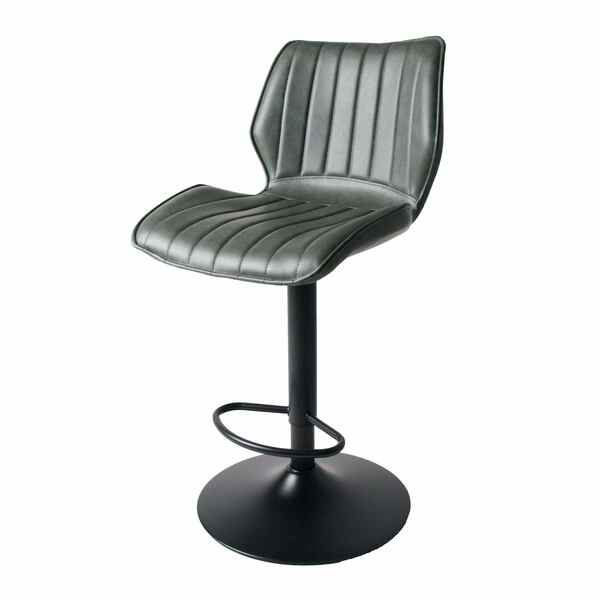 Alfa Gas Lift Bar Stool Vegan Leather Forest Green SET OF 2