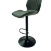 Alfa Gas Lift Bar Stool Vegan Leather Forest Green SET OF 2