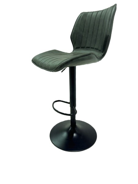 Alfa Gas Lift Bar Stool Vegan Leather Forest Green SET OF 2