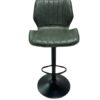 Alfa Gas Lift Bar Stool Vegan Leather Forest Green SET OF 2