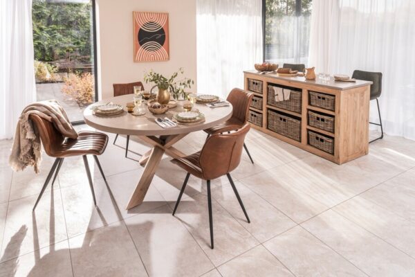 Aspect Oatmeal Round Dining Table