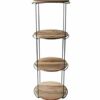 KLEO Boatwood Round Rack with 4 shelves