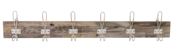 page_5614.jpg Re-Engineered Coat Hanger White on White wood 6 Hooks