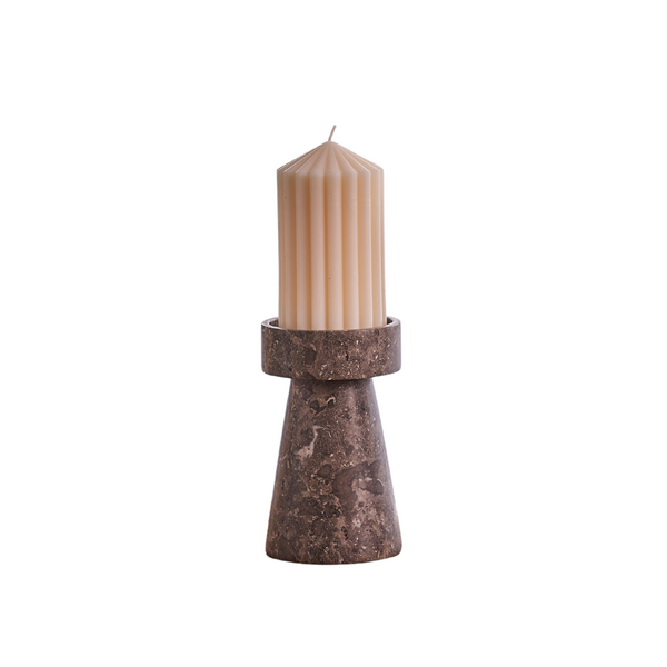 page_5864.png Rook Small Candlestick - Black Marble