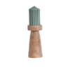 page_5865.png Rook Medium Candlestick - Cream Marble