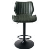 Alfa Gas Lift Bar Stool Vegan Leather Forest Green SET OF 2