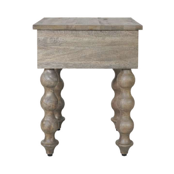 Carob Bedside - Greywash