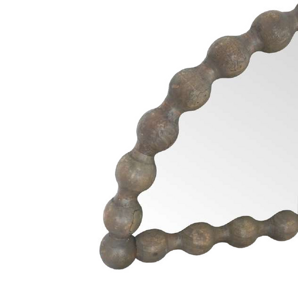 Carob Half Moon Mirror - Greywash