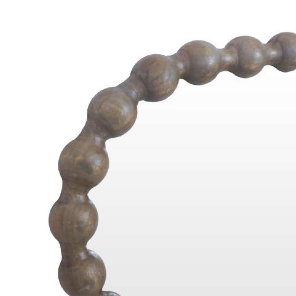 Carob Oval Mirror - Greywash