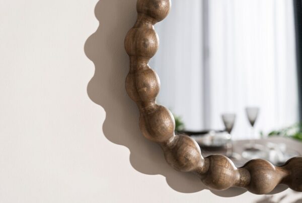 Carob Oval Mirror - Greywash