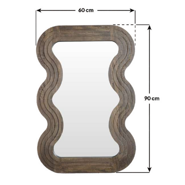 Wiggle Mirror - Greywash